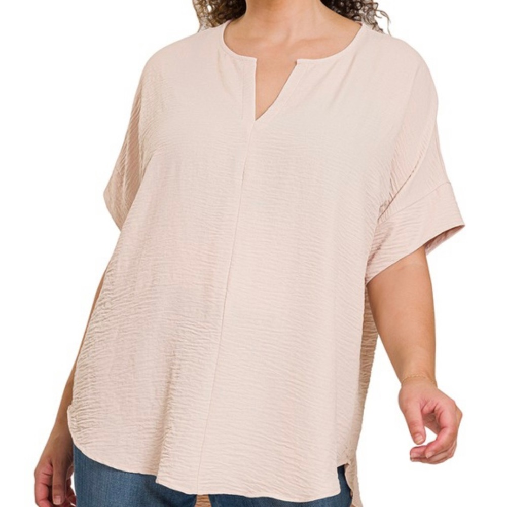 Plus Dolman Split Front Top